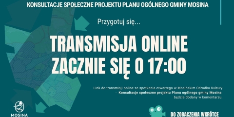 Konsultacje społeczne projektu Planu ogólnego gminy Mosina