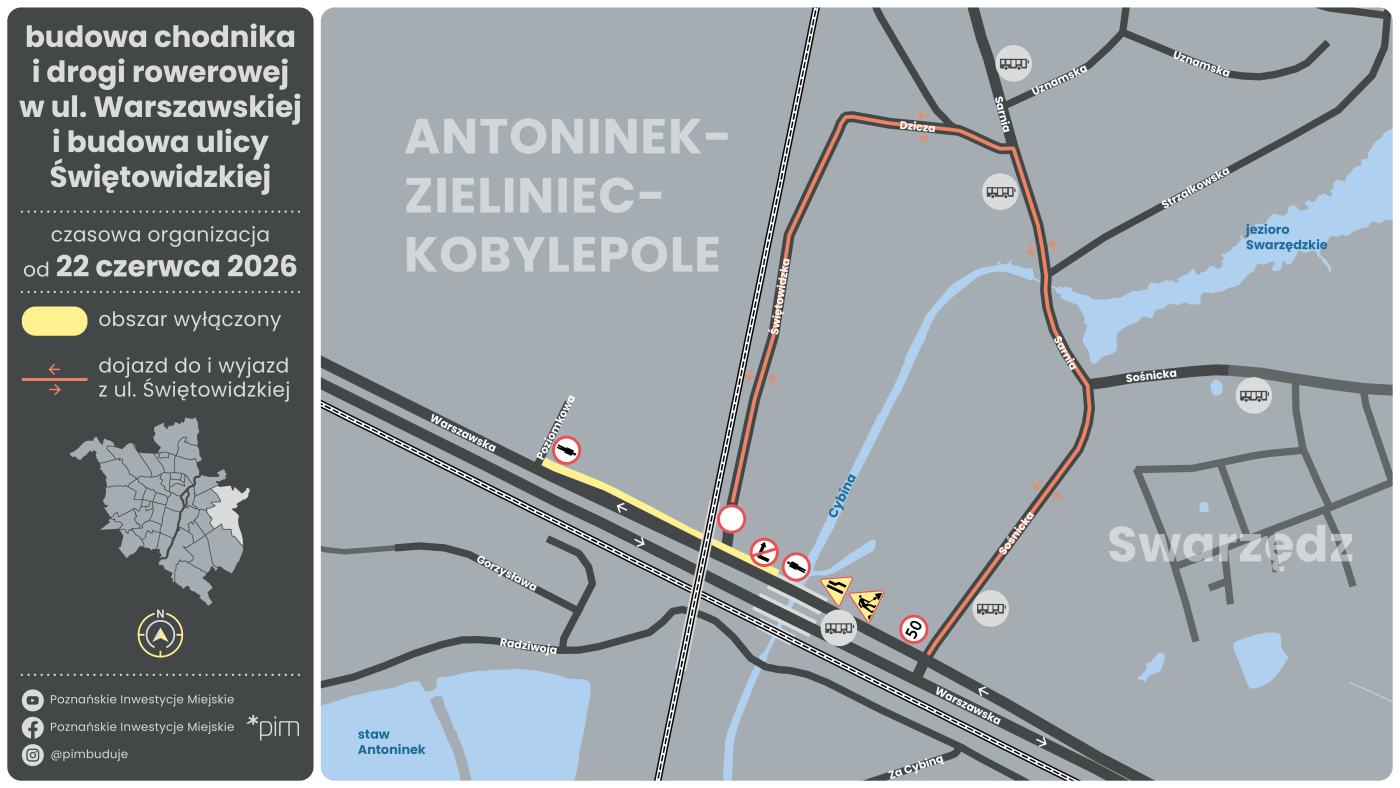 Zmiany w rejonie ul. Warszawskiej i Świętowidzkiej