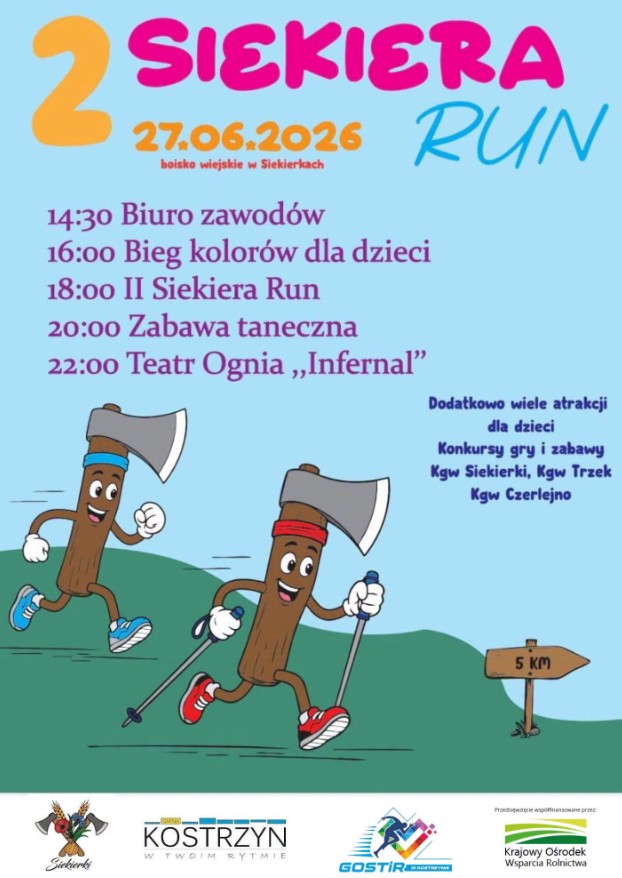 SIEKIERA RUN 2026 - Dla mieszkańca - Urząd Miejski w Kostrzynie