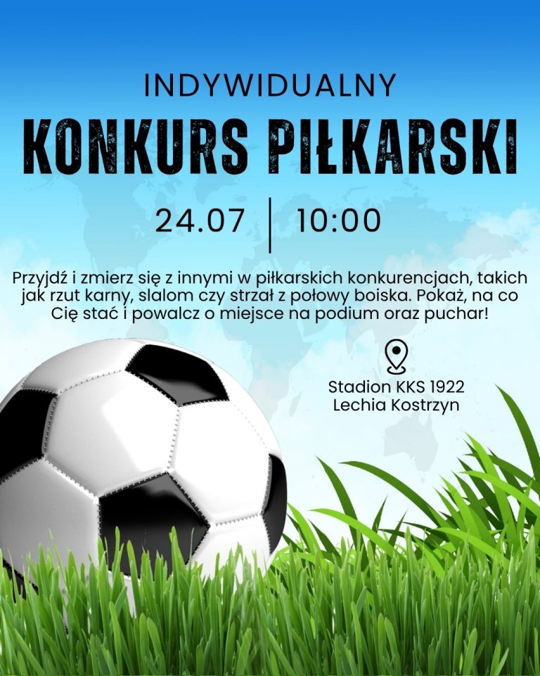 Sprawdź swoje piłkarskie umiejętności i zawalcz o puchar! - Dla mieszkańca - Urząd Miejski w Kostrzynie