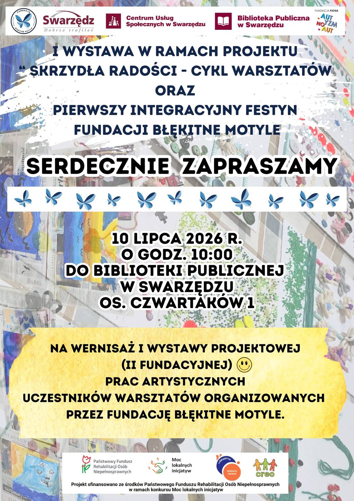 I projektowa wystawa: „Skrzydła Radości” już 10 lipca w Bibliotece Publicznej w Swarzędzu