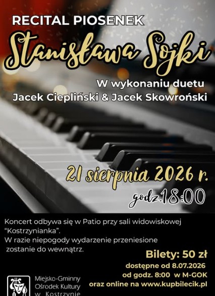 Recital Stanisława Sojki w wykonaniu utalentowanego duetu: Jacek Ciepliński & Jacek Skowroński - Dla mieszkańca - Urząd Miejski w Kostrzynie