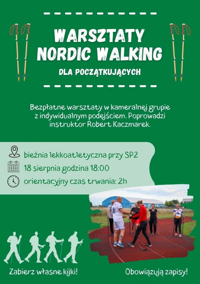 Warsztaty Nordic Walking - Dla mieszkańca - Urząd Miejski w Kostrzynie