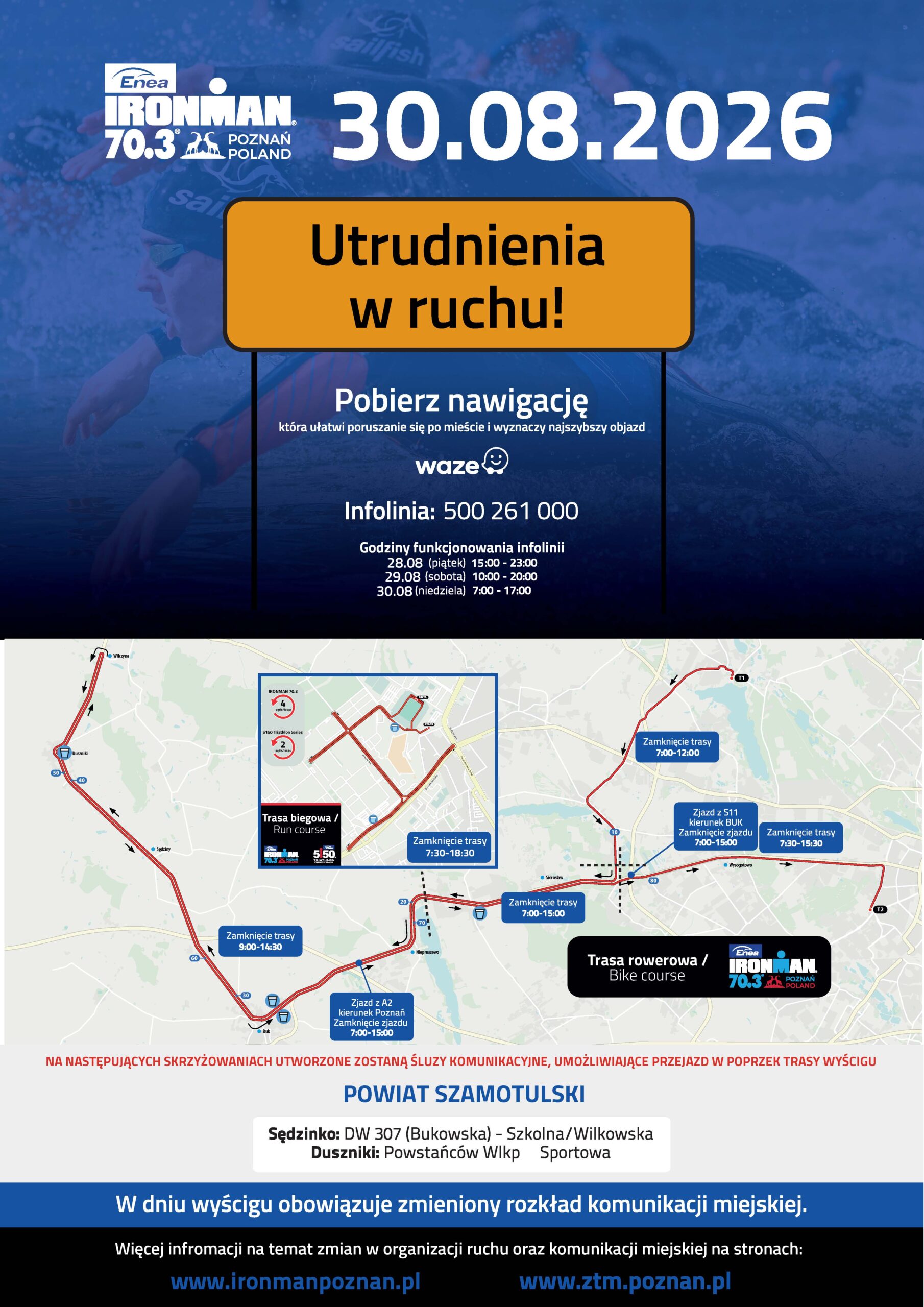 Trasa Enea IRONMAN 70.3 Poznań ponownie w gminie Buk - Miasto i Gmina Buk