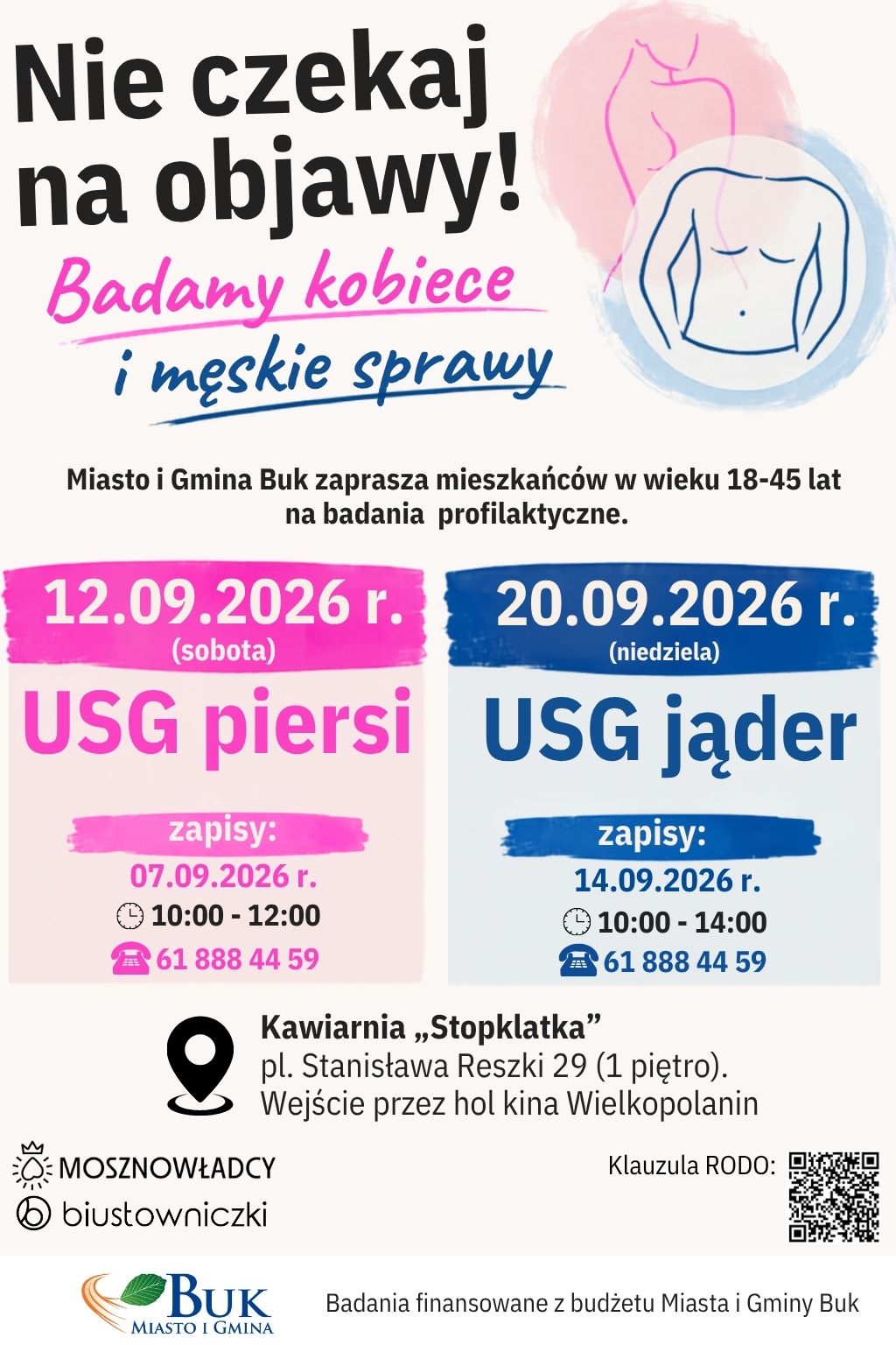 Nie czekaj na objawy! Badamy kobiece i męskie sprawy - Miasto i Gmina Buk