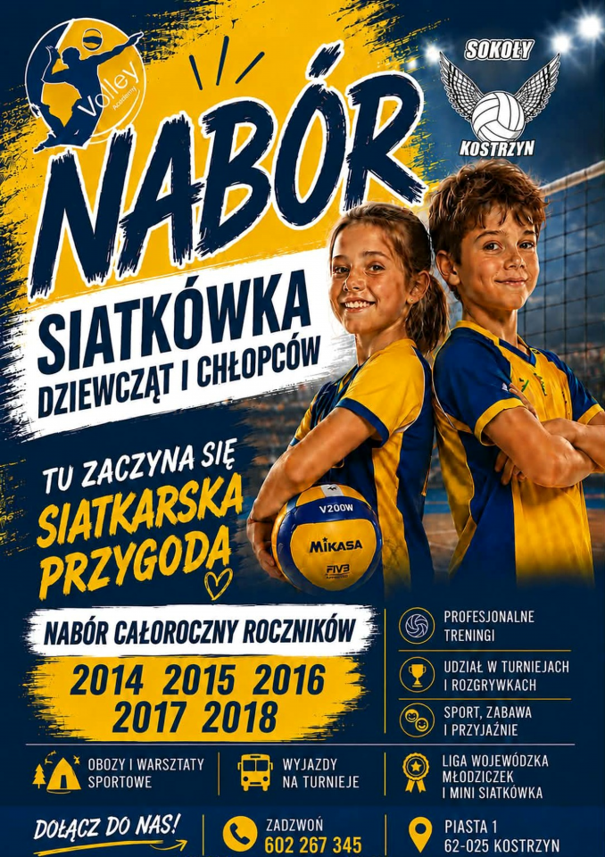 Nabór: siatkówka dziewcząt i chłopców - Dla mieszkańca - Urząd Miejski w Kostrzynie