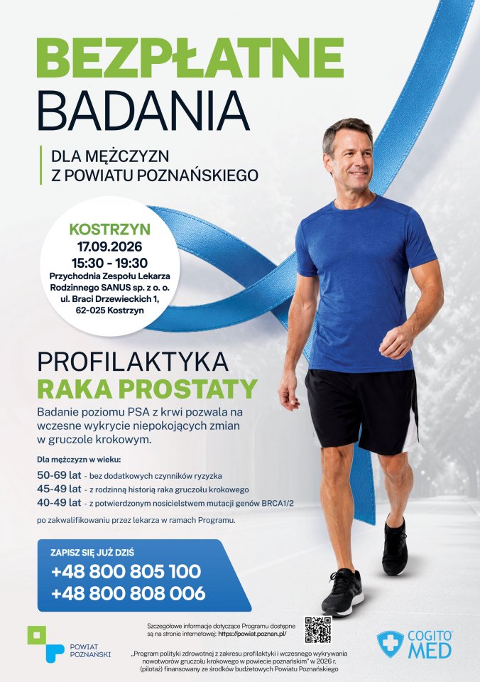 Bezpłatne badania profilaktyczne dla mężczyzn - Dla mieszkańca - Urząd Miejski w Kostrzynie