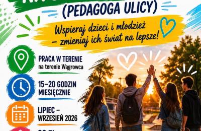 Miejski Ośrodek Profilaktyki Uzależnień szuka pedagoga ulicy — praca w terenie w Wągrowcu