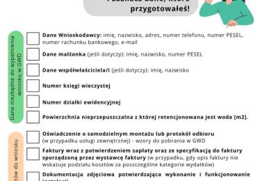 Rusza nabór na program Mikroretencja. Przygotuj dokumenty i sprawdź listę kontrolną