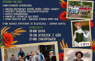 Dożynki gminne w Buku 23 sierpnia. Korowód, obrzędy i koncert Zakopower