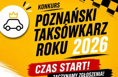 Rusza nabór do konkursu Poznański Taksówkarz Roku 2026 — zgłoszenia do końca sierpnia w Poznaniu