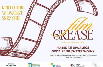 Seans Grease pod gołym niebem w Dworze Skrzynki w gminie Komorniki – wstęp wolny