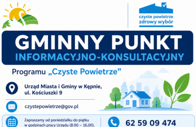 Kępno: wyniki programu Czyste Powietrze na 30 czerwca 2026 — liczba wniosków, realizacji i wypłacone dotacje oraz punkt konsultacyjny