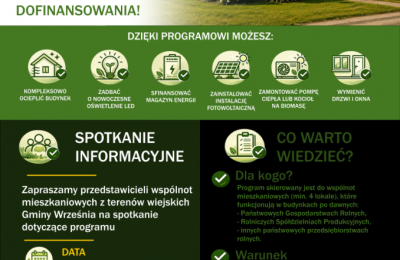 We Wrześni odbędzie się spotkanie informacyjne o programie „Ekologiczna Wieś”
