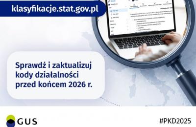 PKD 2025 w Kleszczewie: samodzielna aktualizacja kodów działalności do 31 grudnia 2026 r.