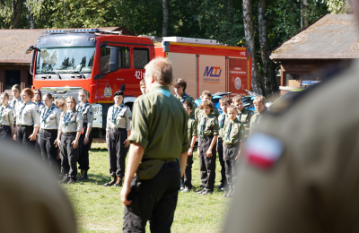 Gniezno: strażacy prowadzą działania prewencyjne na bazie harcerskiej w Imiołkach