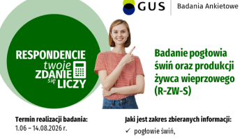 Badanie pogłowia świń oraz produkcji żywca wieprzowego (R-ZW-S)