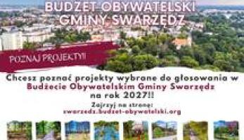 Budżet Obywatelski Gminy Swarzędz na rok 2027 - lista projektów