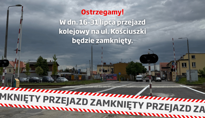 CentralaPoznan - Wągrowiec: zamknięcie przejazdu na ul. Kościuszki od 16 do 31 lipca