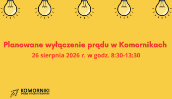 Komorniki: planowane wyłączenie prądu przy ul. Żabikowskiej 26 sierpnia 2026 roku - Komorniki