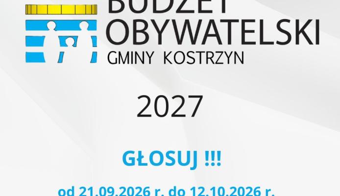 Kostrzyn: głosowanie na projekty Budżetu Obywatelskiego 2027 od 21 września - Kostrzyn Wlkp