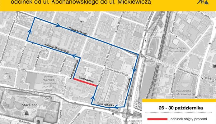Remont ul. Sienkiewicza w Poznaniu: terminy, zamknięcie i objazd - Poznań