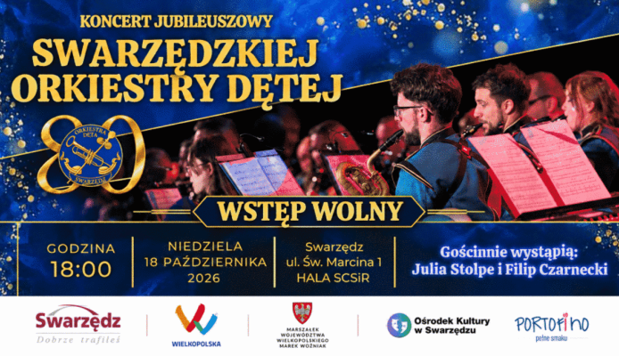 Swarzędz: jubileuszowy koncert orkiestry dętej zacznie się o 18:00, godzinę później niż na plakacie - Swarzędz