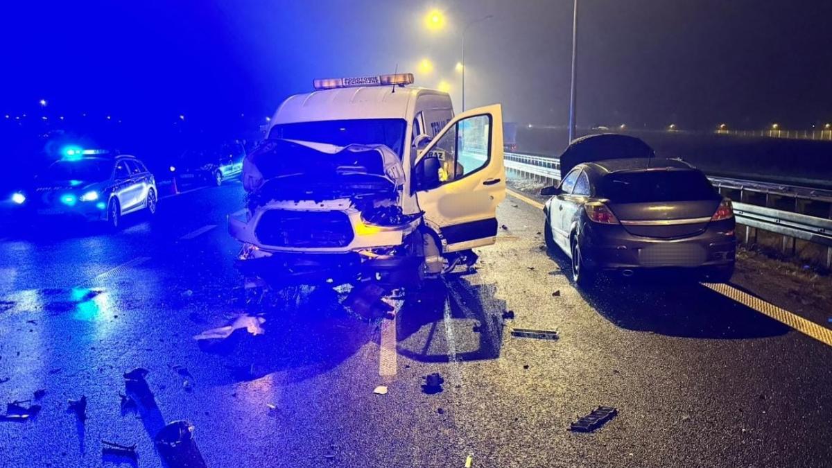 Wypadek na trasie S5 w Kleszczewie 