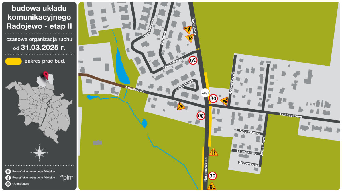 Radojewo z Nową Infrastrukturą – Zmiany w Ruchu i Przebudowa Kluczowego Skrzyżowania