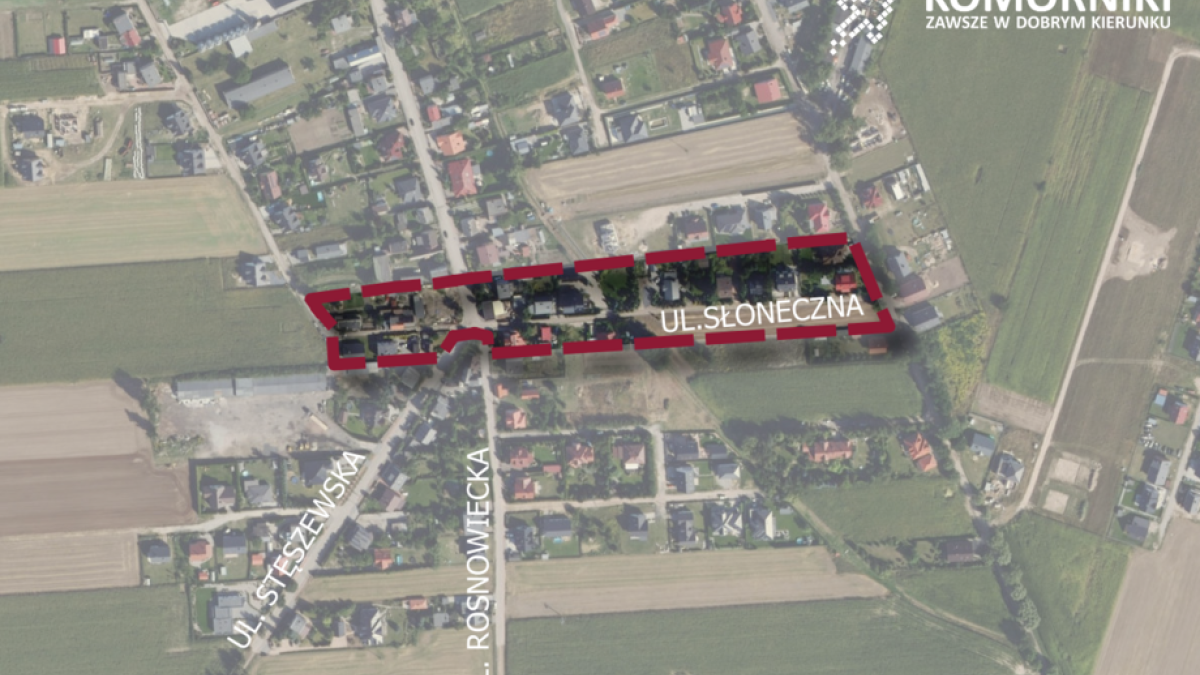 Ogłoszenie Wójta Gminy Komorniki o przystąpieniu do sporządzenia miejscowego planu zagospodarowania przestrzennego w rejonie ulicy Słonecznej w Chomęcicach