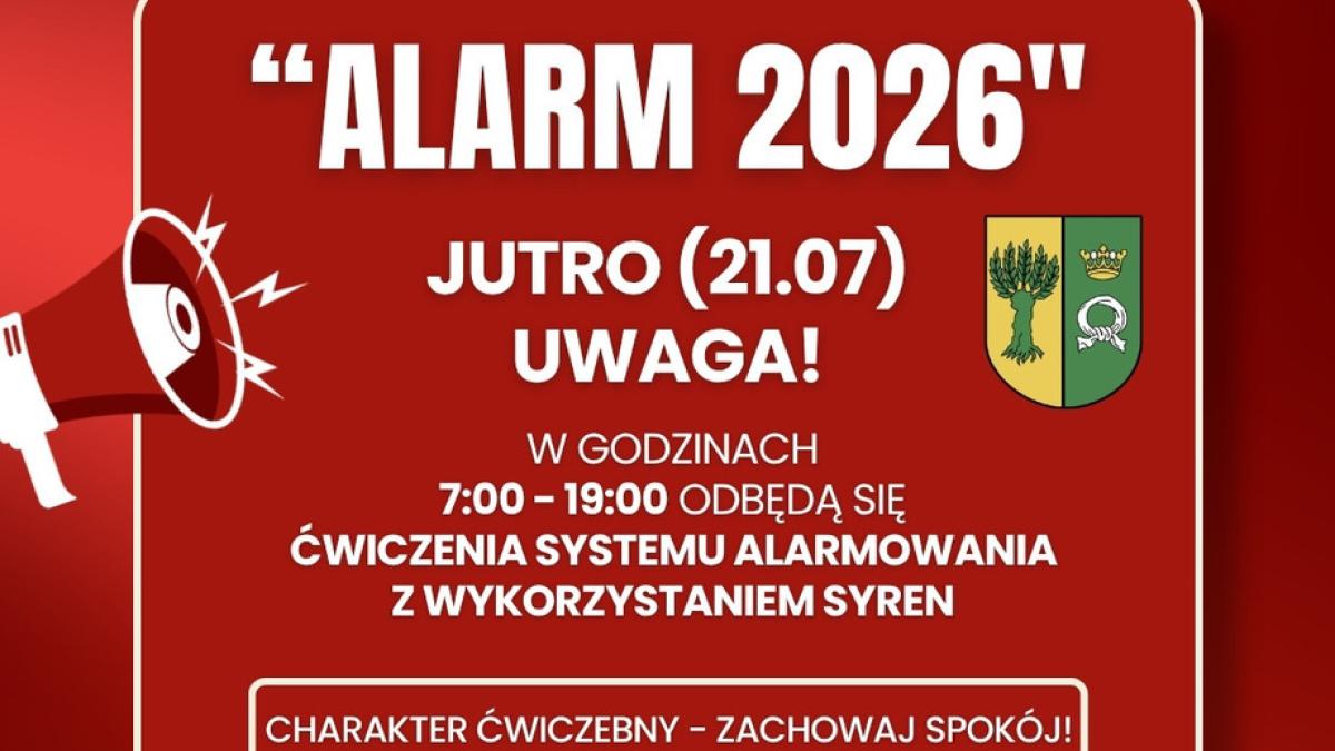 "ALARM 2026" - próba syren alarmowych