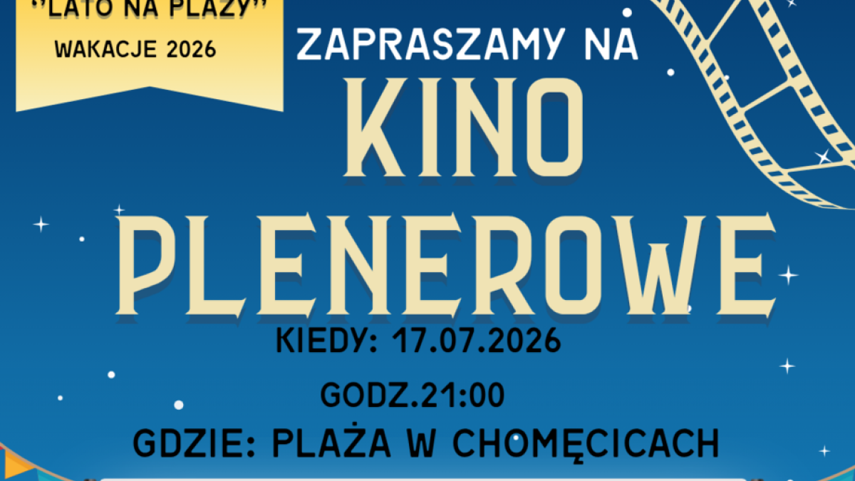 Kino plenerowe nad jeziorem w Chomęcicach