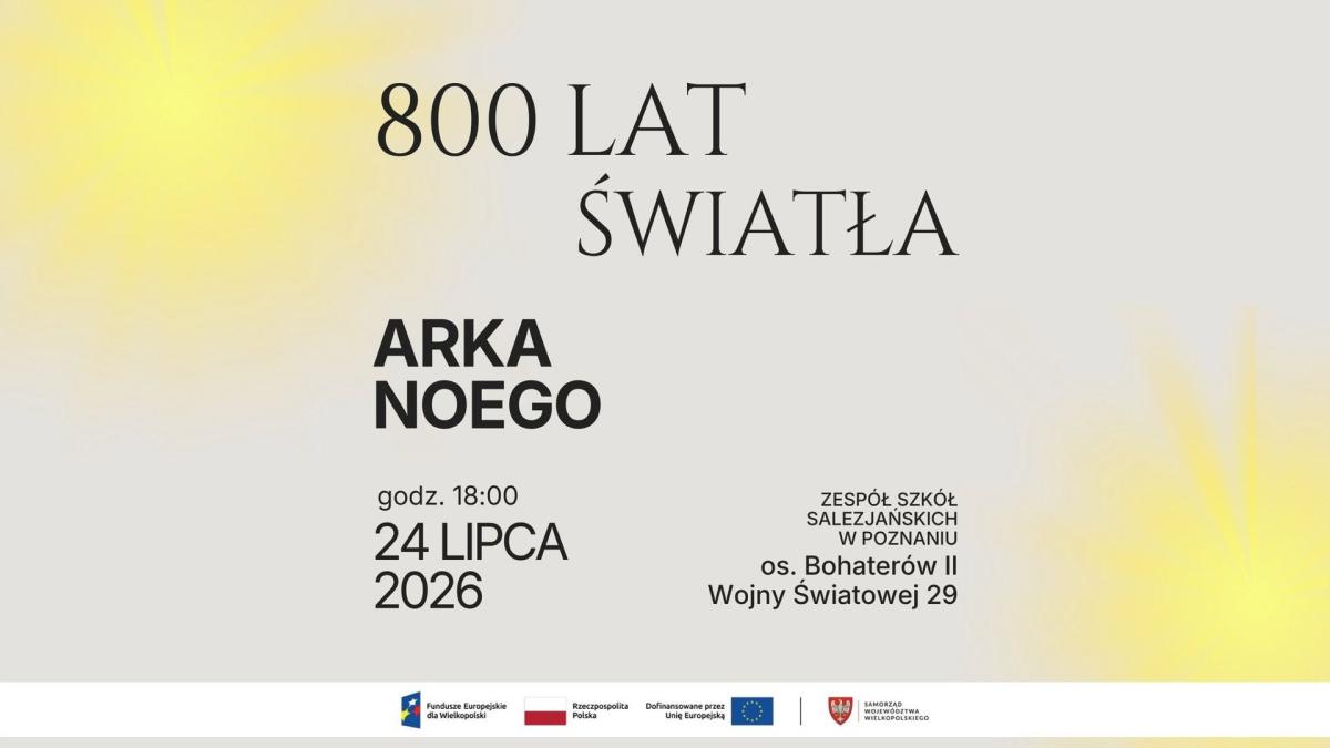 Zapraszamy po wejściówki na koncert zespołu Arka Noego "800 lat Światła"
