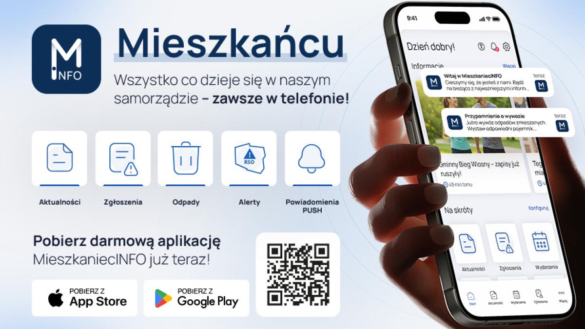 Aplikacja MieszkaniecINFO już dostępna! Cały samorząd w Twoim telefonie.
