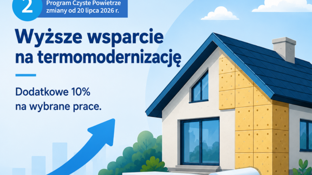 Zmiany w Programie Czyste Powietrze. Od 20 lipca łatwiej skorzystasz z dotacji