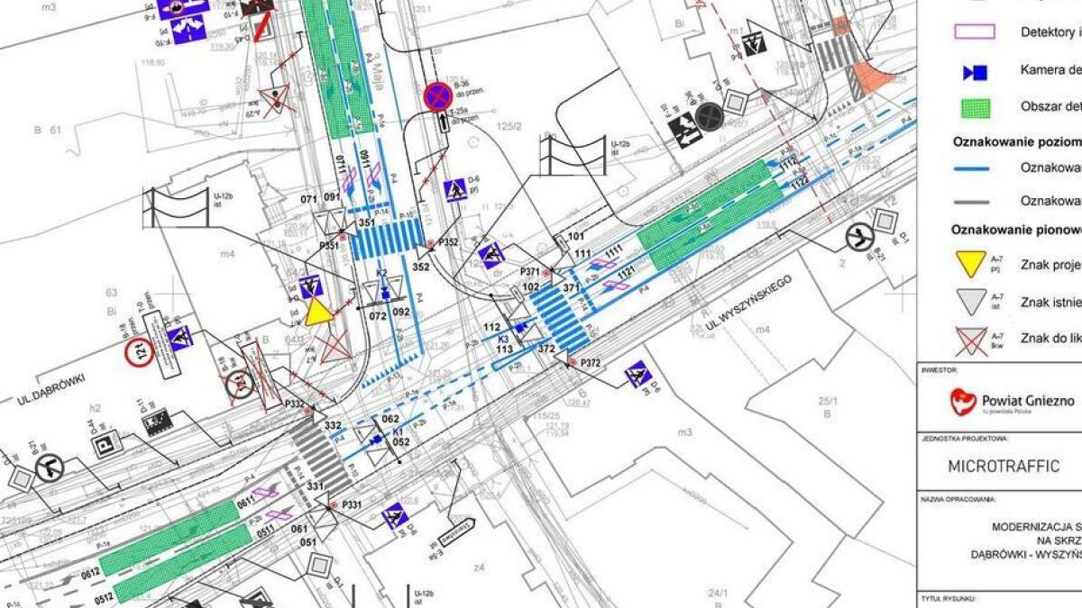 Od 8 lipca przebudowa sygnalizacji świetlnej na skrzyżowaniu ulic 3 Maja, Wyszyńskiego i Dąbrówki w Gnieźnie