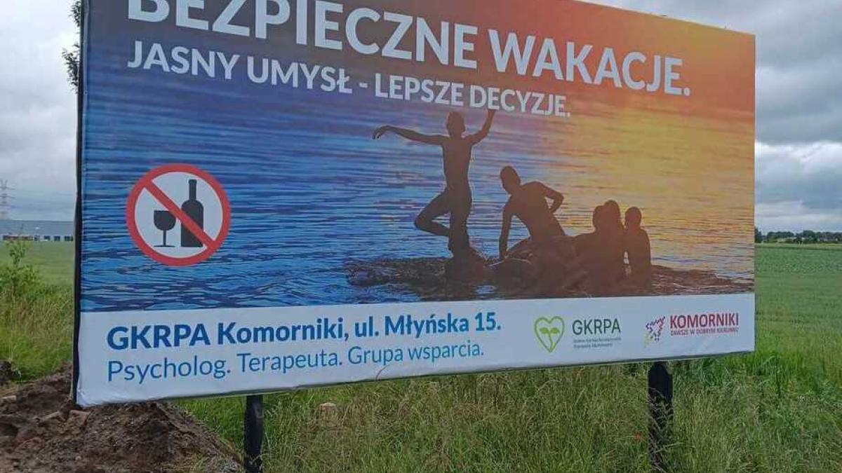 GKRPA w Komornikach promuje bezpieczne i trzeźwe wakacje