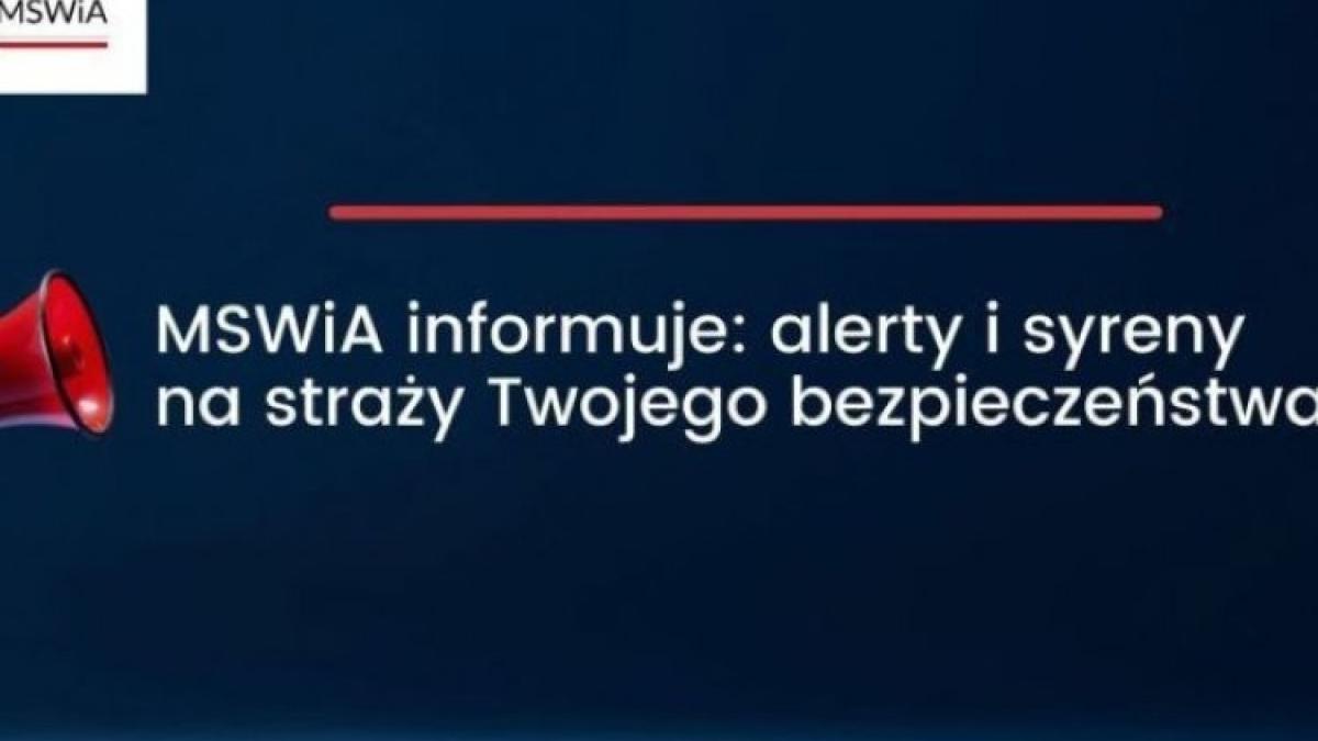 Informujemy, że 21 lipca 2026 r. zostaną przeprowadzone ogólnopolskie ćwiczenia z zakresu ostrzegania i alarmowania o zagrożeniu uderzeniami z powiet