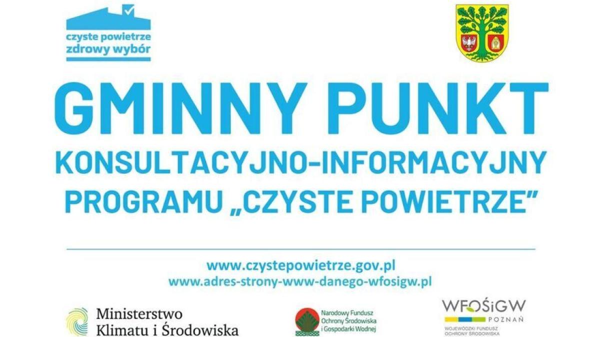 Punkt konsultacyjno-informacyjny Programu „Czyste Powietrze” w Urzędzie Gminy Komorniki  będzie nieczynny
