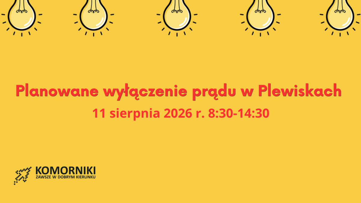 Planowane wyłączenie prądu w Plewiskach