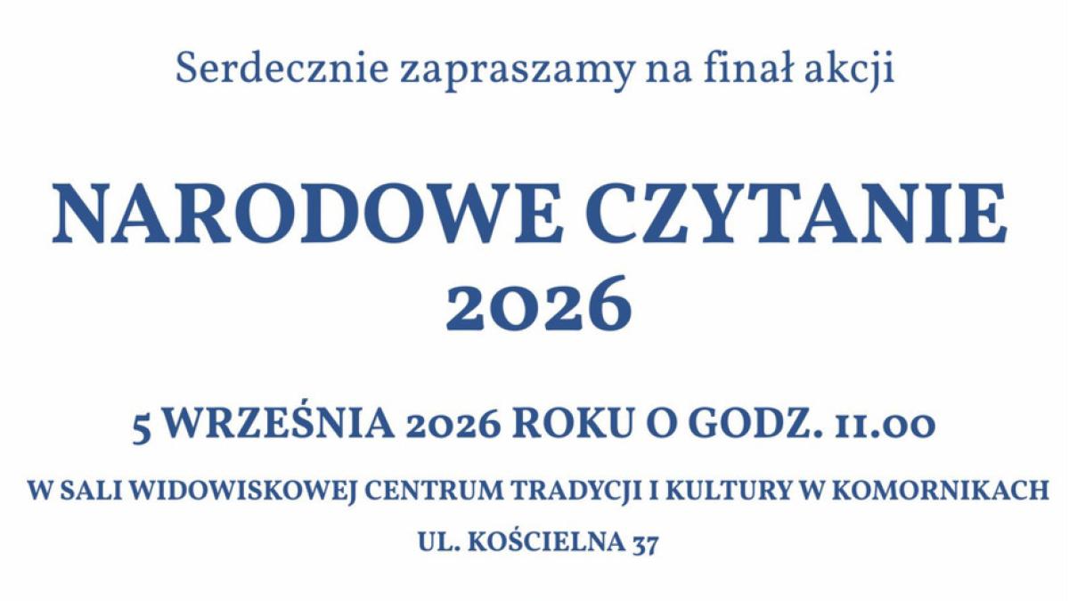 Narodowe czytanie 2026