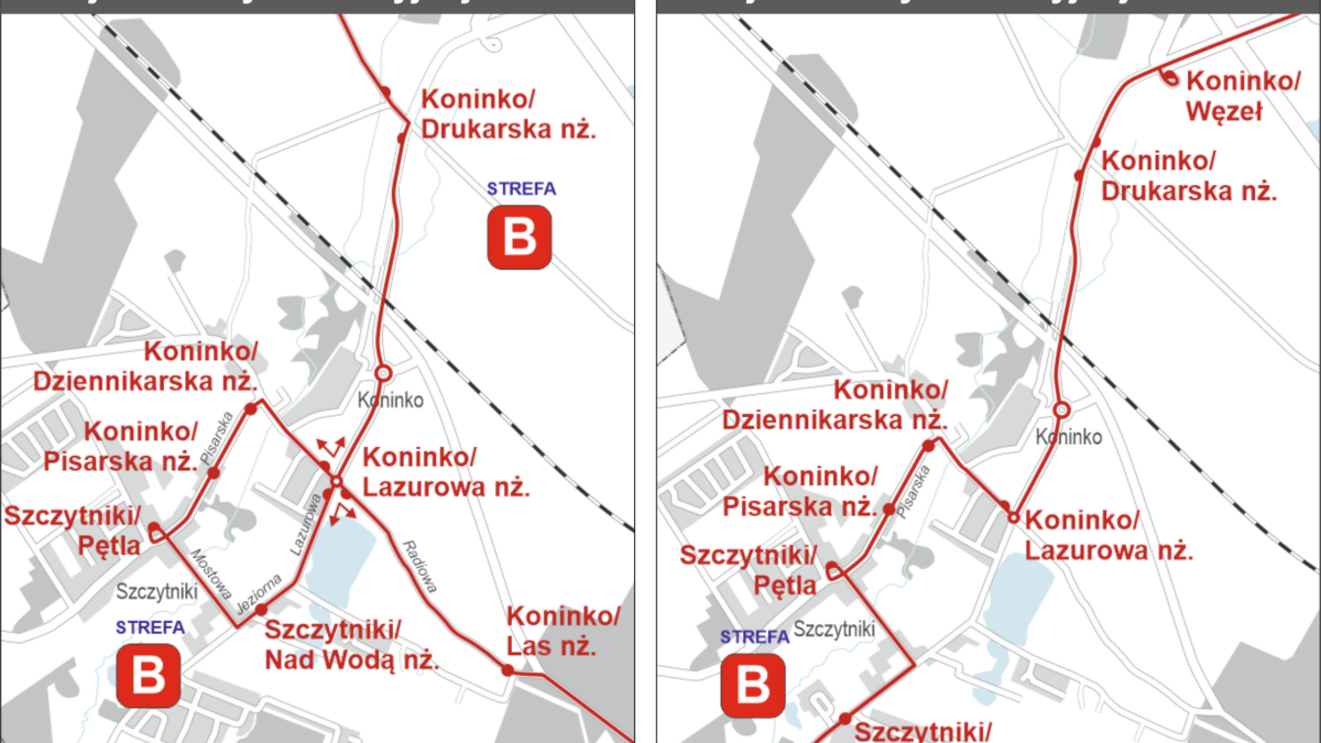 Zakończenie prac na ulicy Telewizyjnej w Koninku. Nowe stałe trasy linii nr 511 i 512 od poniedziałku (17 sierpnia) | Zarząd Transportu Miejskiego w Poznaniu