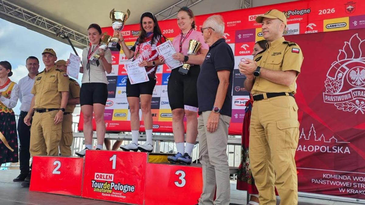 Podium na Tour de Pologne Amatorów - Komenda Miejska Państwowej Straży Pożarnej w Poznaniu - Portal Gov.pl