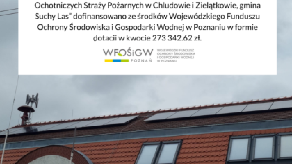 OSP Chludowo i OSP Zielątkowo mogą cieszyć się z kolejnych inwestycji w swoich remizach!