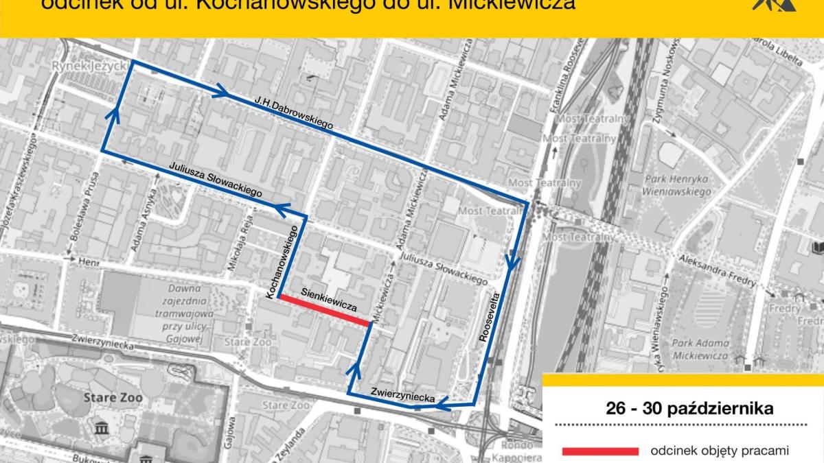 Prace na ul. Sienkiewicza