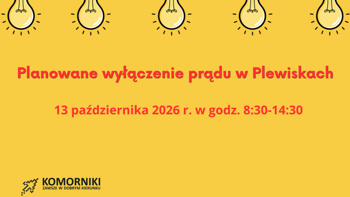 Planowane wyłączenie prądu w Plewiskach